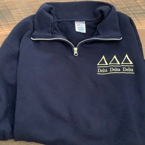 navy tri delta quarter zip